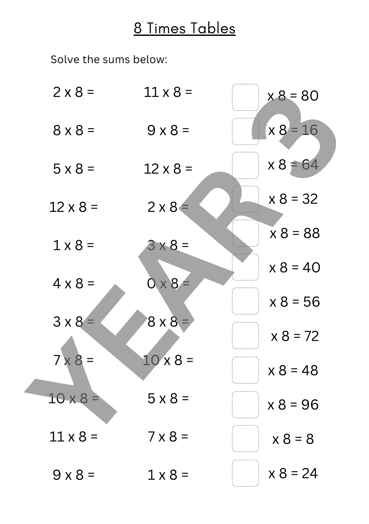 Autumn Term Homework Box